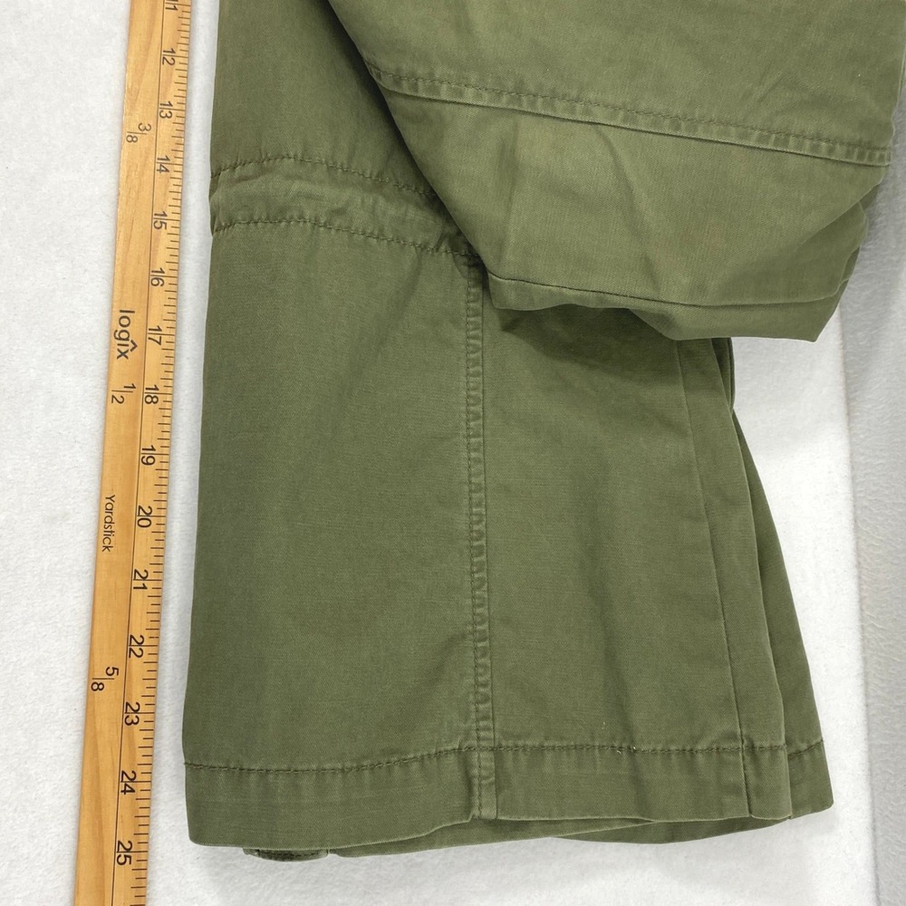 Womens Utility Field Jacket Size Small Military Green Full Zip Drawstring Waist - Picture 8 of 9
